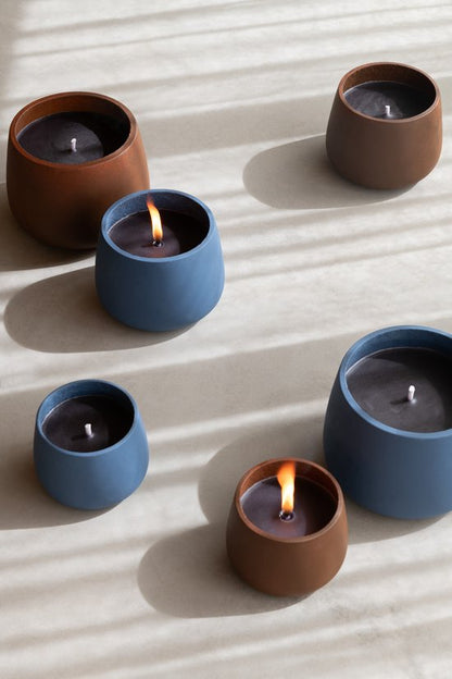 Buitenkaars Cement Bruin Small - 18u - Buitenkaars - J-Line - livinglovely.nl