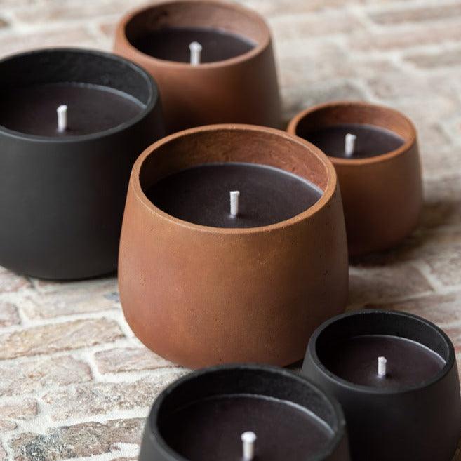Buitenkaars Cement Zwart Large - 48u - Buitenkaars - J-Line - livinglovely.nl