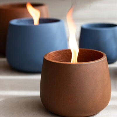 Buitenkaars Cyra Cement Blauw Medium 31uur - Buitenkaars - J-Line - livinglovely.nl