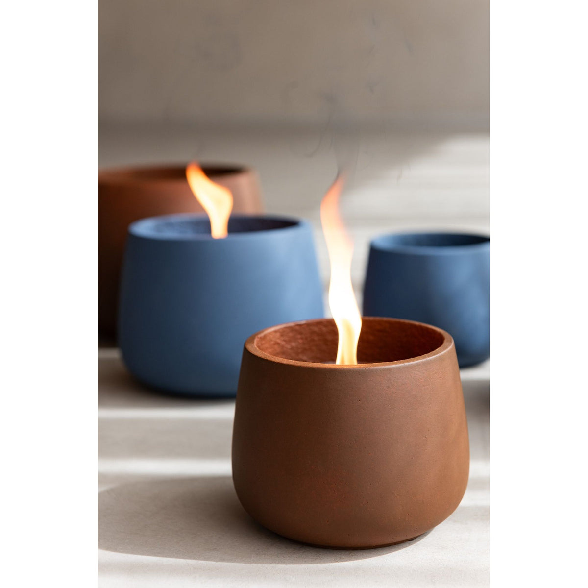 Buitenkaars Cyra Cement Blauw Medium 31uur