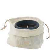 Buitenkaars Cyra Cement Blauw Small 18uur - Buitenkaars - J-Line - livinglovely.nl