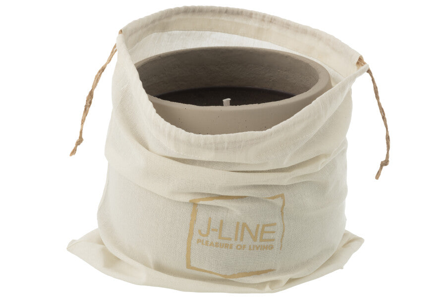 Buitenkaars Cyra Cement Grijs Large 48uur - Buitenkaars - J-Line - livinglovely.nl