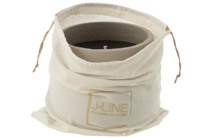 Buitenkaars Cyra Cement Grijs Large 48uur - Buitenkaars - J-Line - livinglovely.nl