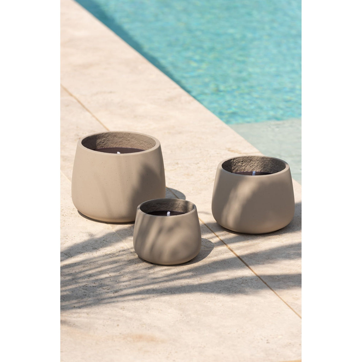 Buitenkaars Cyra Cement Grijs Small  18uur