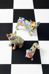 Bulldog Ogen Zittend Pop-Art Polyresine - Beeld - J-Line - livinglovely.nl