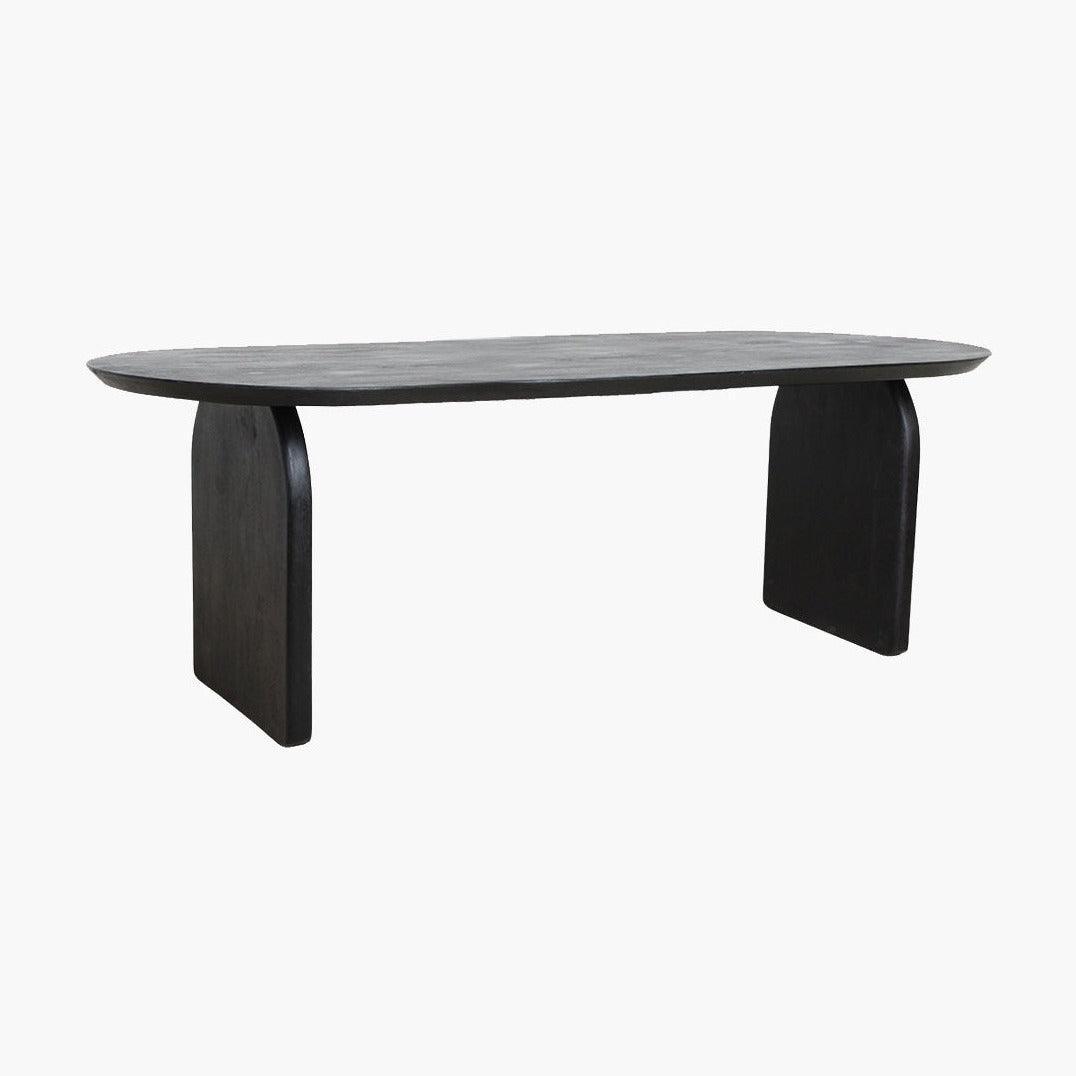 Bullnose Eetkamertafel gesloten Base Black , Eetkamertafel , Raw Materials , livinglovely.nl