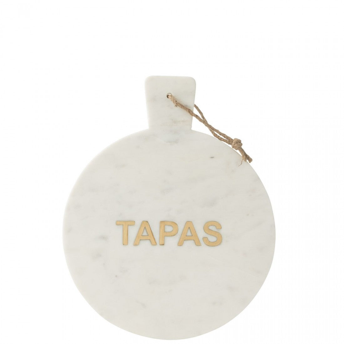 Bundel Luxe Marmeren Tapasplank en Onderzetters – Wit met Goud - Keukenaccessoire - J-Line - livinglovely.nl