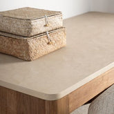 Detailfoto van het mortex werkblad van het Bureau Bliss Mortex van DTP Home
