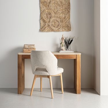 Detailfoto van de poot van het Bureau Bliss Mortex van DTP Home