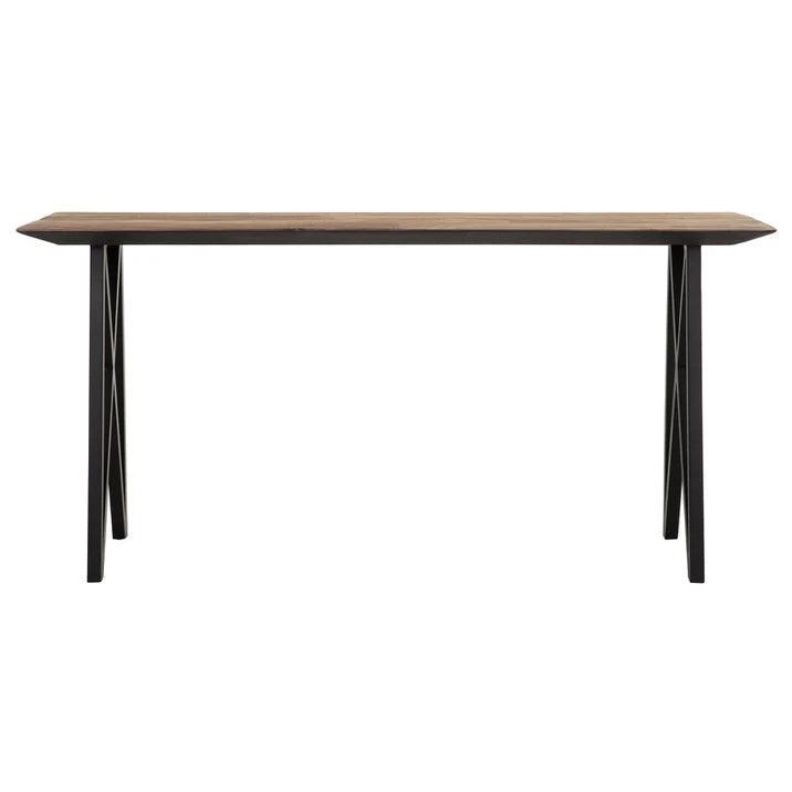 Detail gerecycled teakhouten blad bureau Homework DTP Home