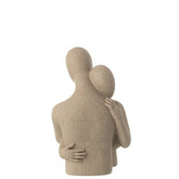 Buste Koppel Knuffel Resin Beige - Beeld - J-Line - livinglovely.nl
