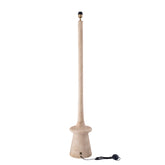 Caelin Natural mango wood floor lamp narrow round PTMD - Vloerlamp - PTMD - livinglovely.nl