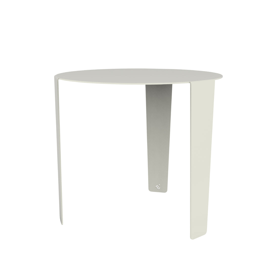 Cascado bijzettafel van Steelful in wit staal, volledige productfoto op witte achtergrond