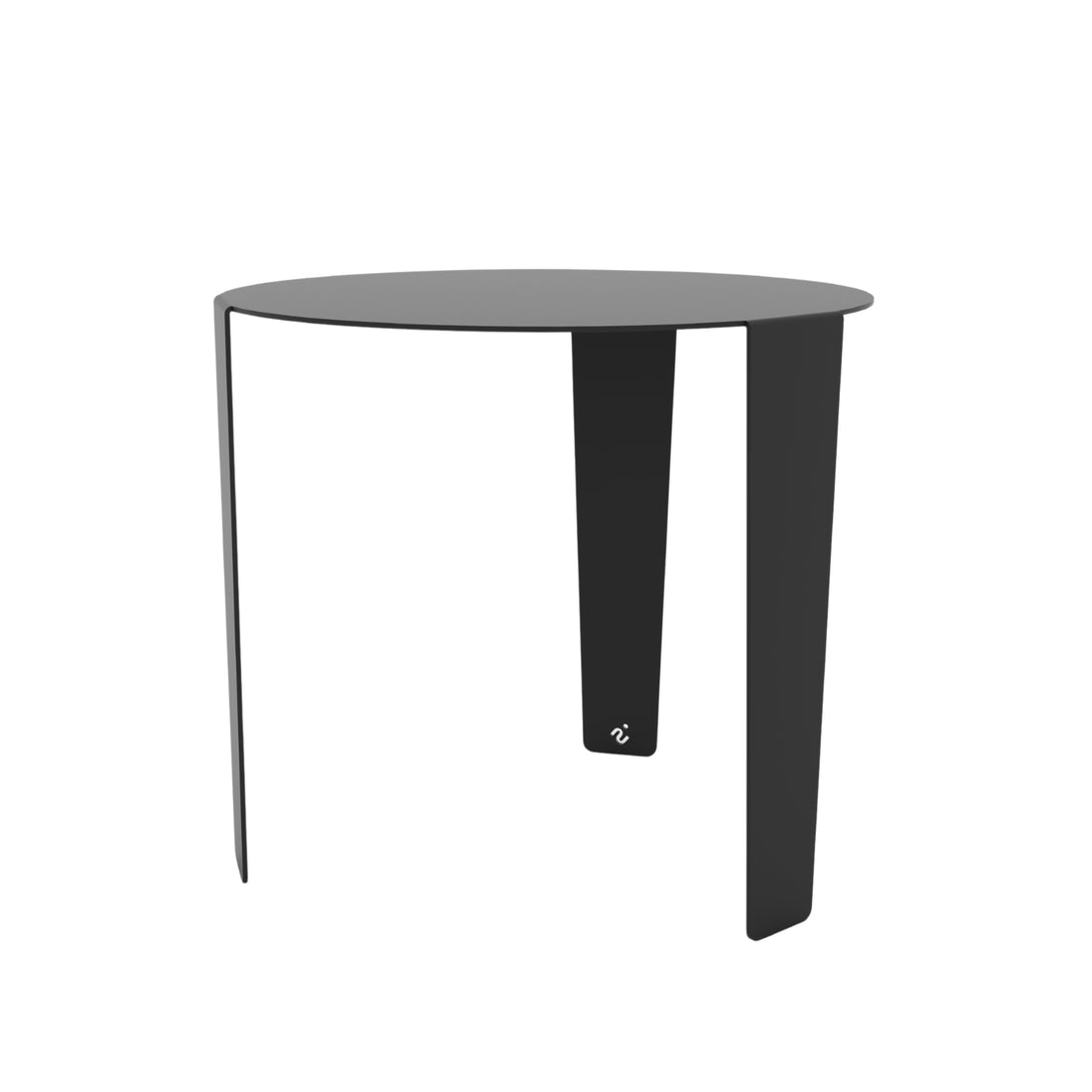 Cascado bijzettafel van Steelful in zwart staal, volledige productfoto op witte achtergrond