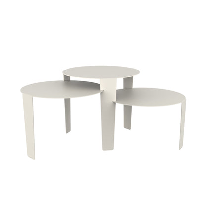 Cascado salontafel van Steelful in wit staal, volledige productfoto op witte achtergrond