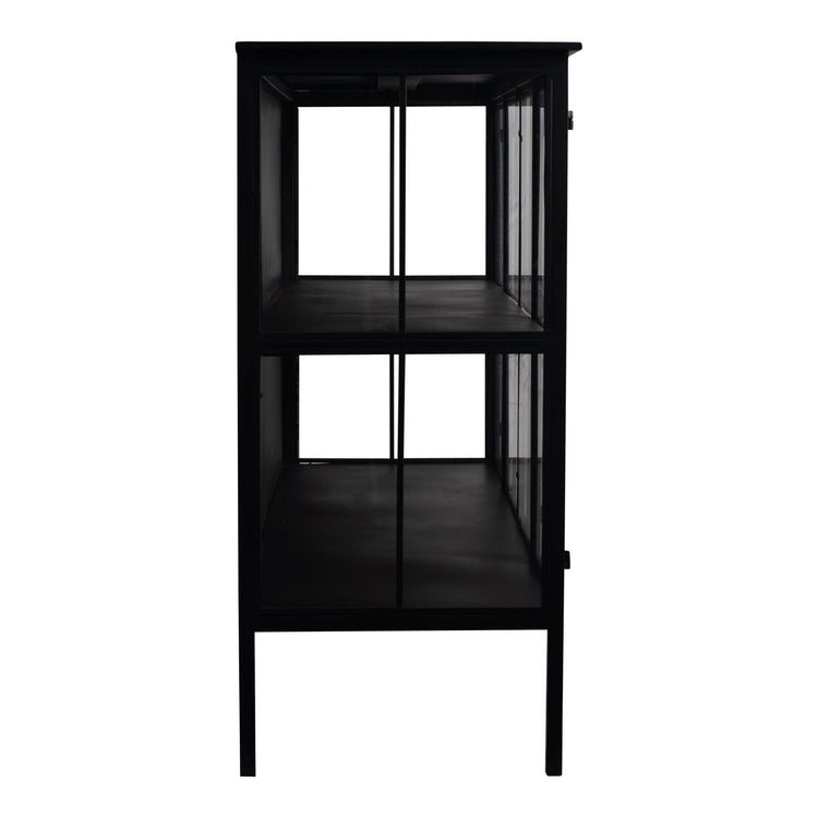 Cave Black Iron Cabinet Low PTMD , Dressoir , PTMD , livinglovely.nl