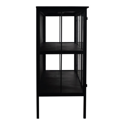 Cave Black Iron Cabinet Low PTMD - Dressoir - PTMD - livinglovely.nl