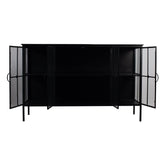 Cave Black Iron Cabinet Low PTMD - Dressoir - PTMD - livinglovely.nl