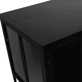 Cave Black Iron Cabinet Low PTMD - Dressoir - PTMD - livinglovely.nl