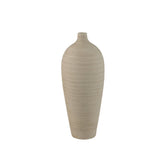 Cavinn Beige matt ceramic bottle vase M PTMD - Vaas - PTMD - livinglovely.nl