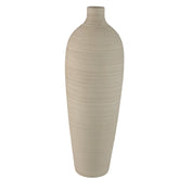 Cavinn Beige matt ceramic bottle vase XL PTMD - Vaas - PTMD - livinglovely.nl