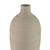 Cavinn Beige matt ceramic bottle vase XL PTMD - Vaas - PTMD - livinglovely.nl