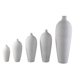 Cavinn White matt ceramic bottle vase L PTMD - Vaas - PTMD - livinglovely.nl