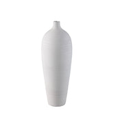 Cavinn White matt ceramic bottle vase L PTMD - Vaas - PTMD - livinglovely.nl