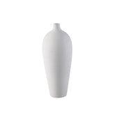 Cavinn White matt ceramic bottle vase M PTMD - Vaas - PTMD - livinglovely.nl