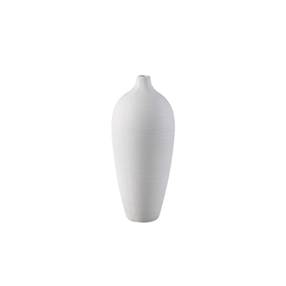 Cavinn White matt ceramic bottle vase S PTMD - Vaas - PTMD - livinglovely.nl