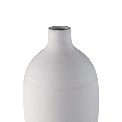 Cavinn White matt ceramic bottle vase XL PTMD - Vaas - PTMD - livinglovely.nl