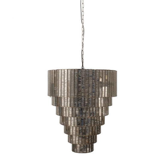 Ceylin Hanglamp - H66 x Ø56 cm - Metaal - Zilver PTMD , Hanglamp , PTMD , livinglovely.nl