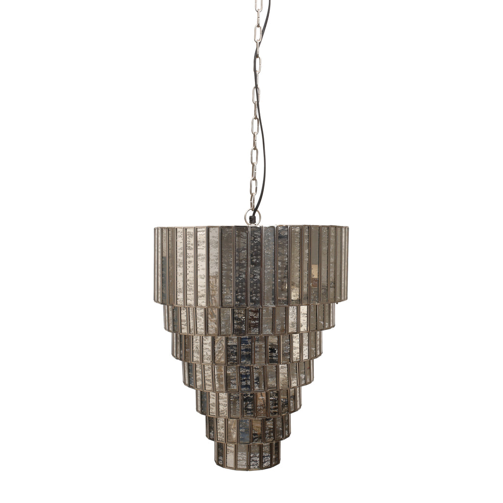 Ceylin Zilver stalen hanglamp 7 lagen S PTMD - - PTMD - livinglovely.nl