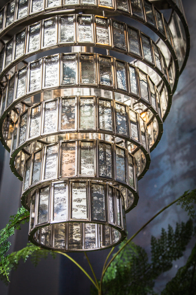 Ceylin Zilver stalen hanglamp 7 lagen S PTMD - - PTMD - livinglovely.nl