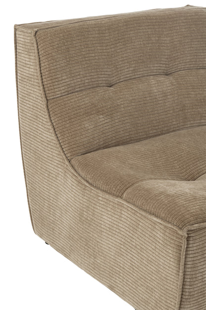 Chair Grid Poplar Wood/Foam Dark Taupe - - J-Line - livinglovely.nl
