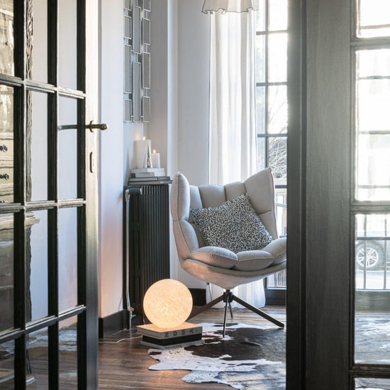 Chair Relax Cushion On Frame Textile/Metal Extra Light Grey , Fauteuil , J-Line , livinglovely.nl