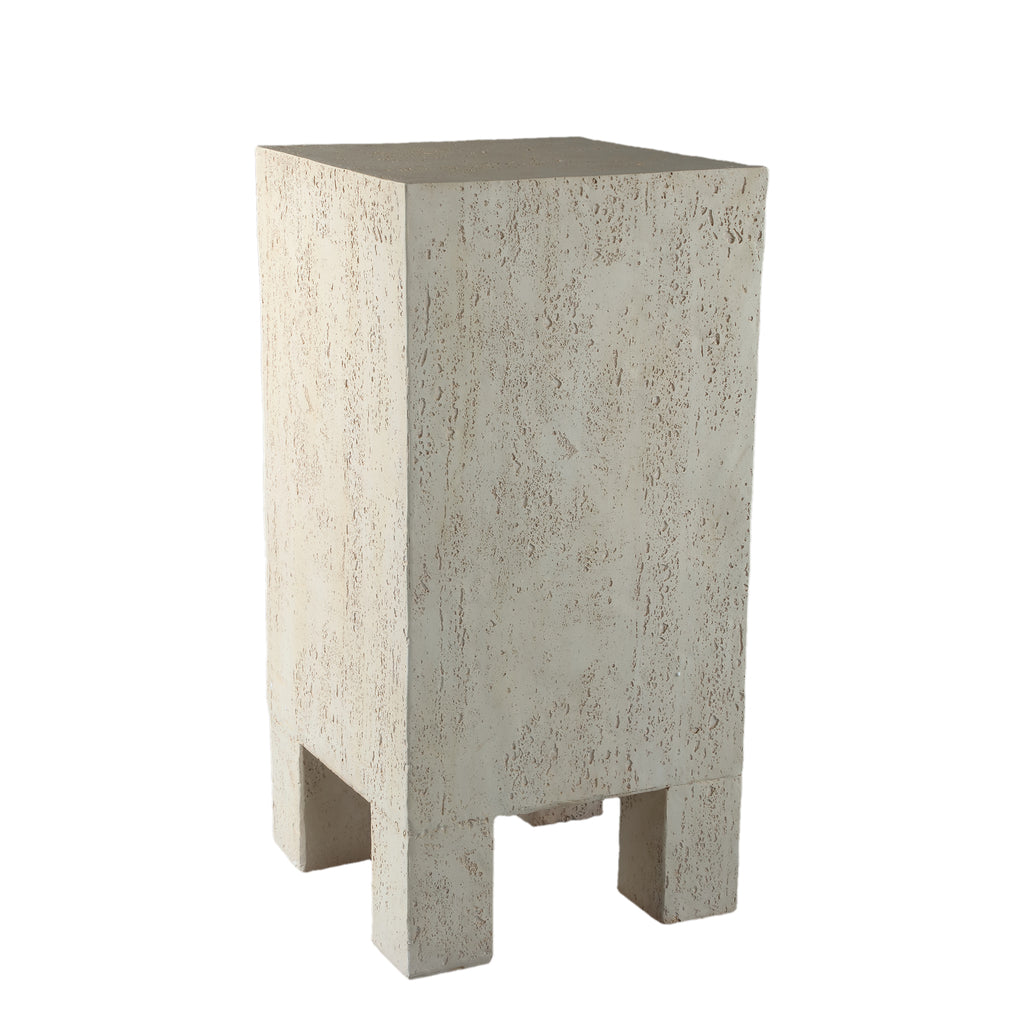 Chandar Cream MgO rectangle sidetable PTMD - Bijzettafel - PTMD - livinglovely.nl