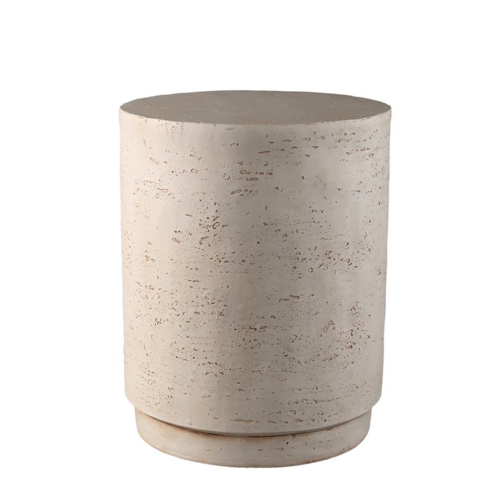 Chandar Cream MgO round side table PTMD - Bijzettafel - PTMD - livinglovely.nl