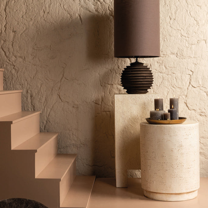 Chandar Cream MgO round side table PTMD - Bijzettafel - PTMD - livinglovely.nl