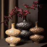 Chelsean Cream Oval Bulby Shaped Ceramic Vase L (set of 2) - - PTMD - livinglovely.nl