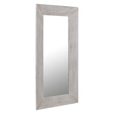 Chinasa White Rect Mdf Mirror Gold Finish Low 80x9x160 cm PTMD - Spiegel - PTMD - livinglovely.nl