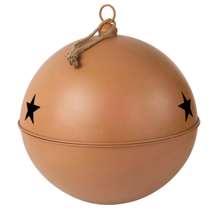 Christmas Bauble Ball Iron Rust Brown Extra Large - - J-Line - livinglovely.nl