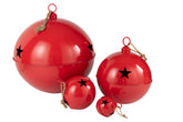 Christmas Bauble Bright Ball Iron Red Extra Large - - J-Line - livinglovely.nl