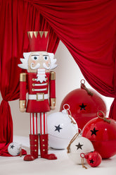 Christmas Bauble Bright Ball Iron White Large - - J-Line - livinglovely.nl