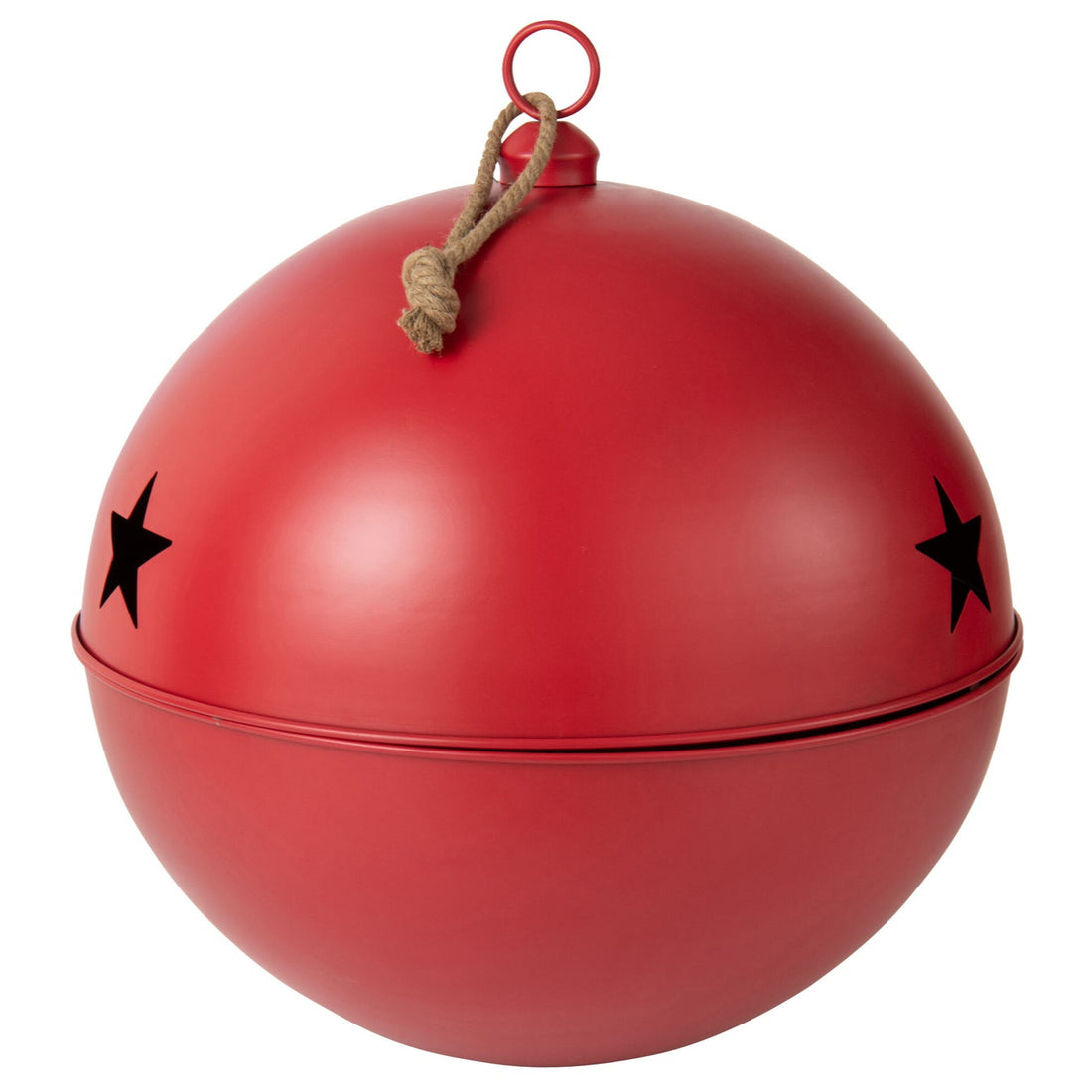 Christmas Bauble Mat Ball Iron Red Extra Large - - J-Line - livinglovely.nl