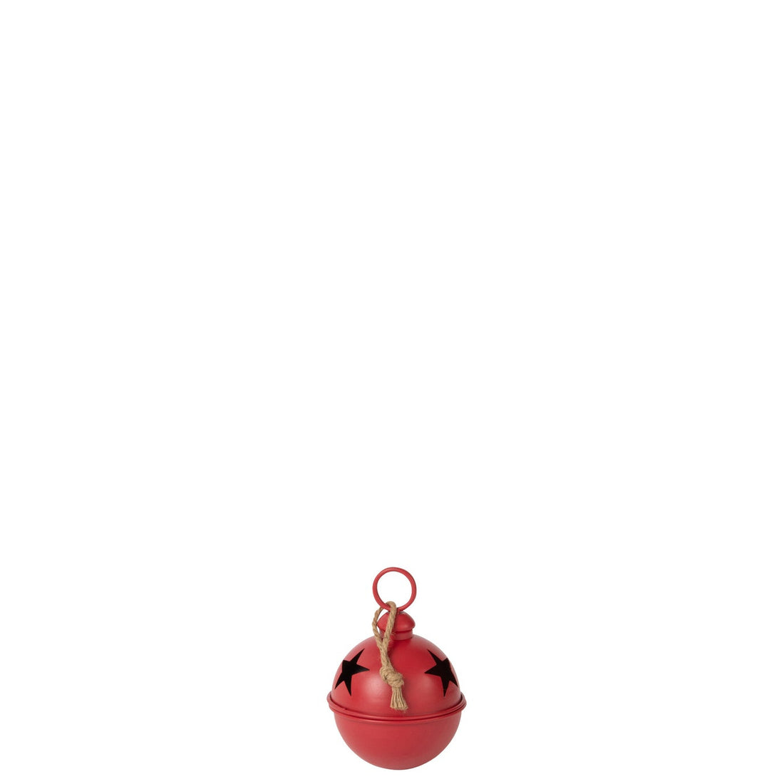 Christmas Bauble Mat Ball Iron Red Small - - J-Line - livinglovely.nl