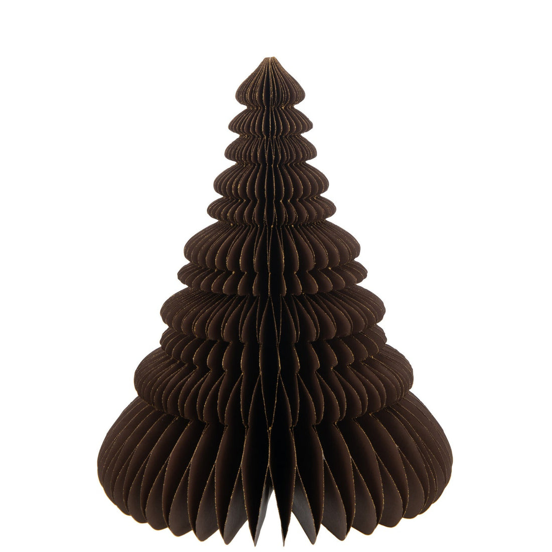 Christmas Tree Folding Paper Brown Large - - J-Line - livinglovely.nl
