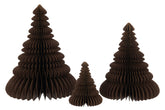 Christmas Tree Folding Paper Brown Large - - J-Line - livinglovely.nl