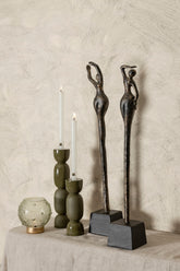 Ciwan Antique Brass alu casted women statue A PTMD - Beeld - PTMD - livinglovely.nl