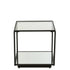 Coffee Table Iron/Glass Black Small - - J-Line - livinglovely.nl